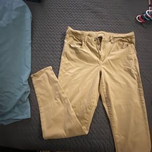 Tan American Eagle 🦅 pants.